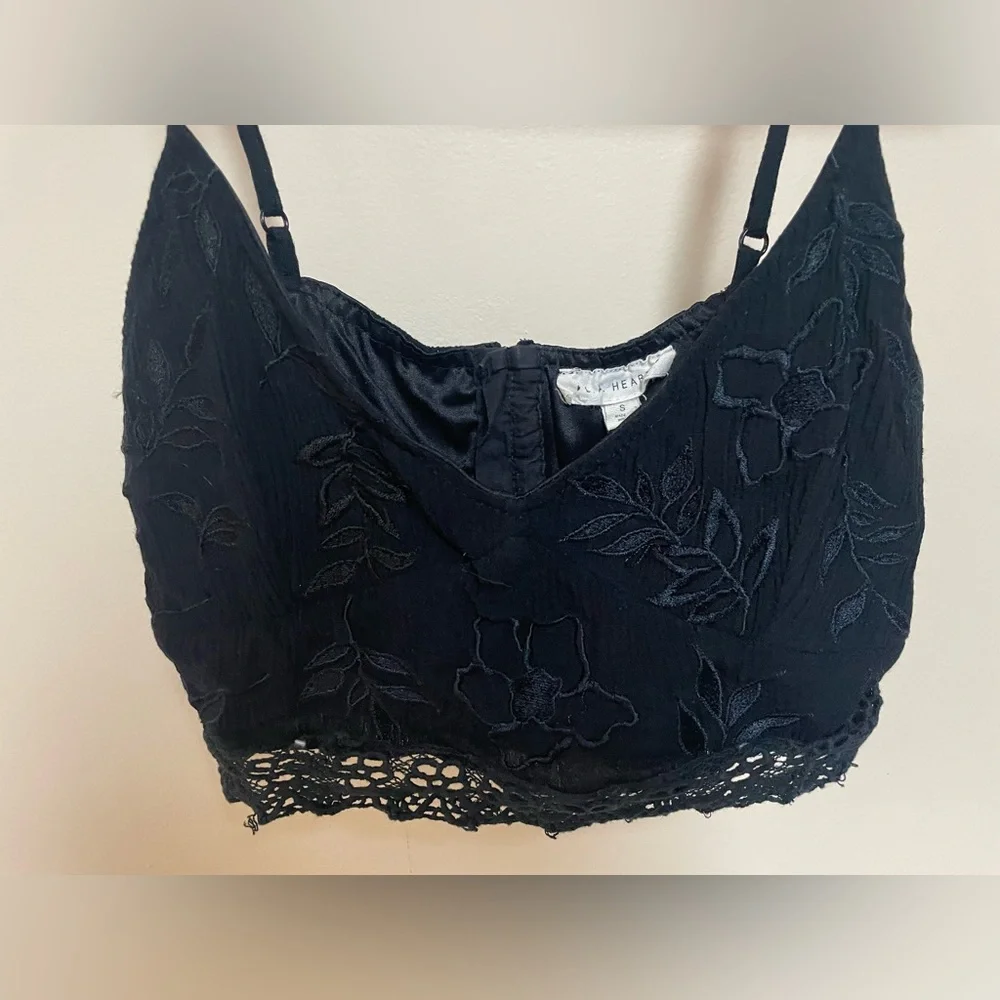 Pac Sun L.A. Hearts Brand black crop top/bralette. Size small. - Picture 2 of 6